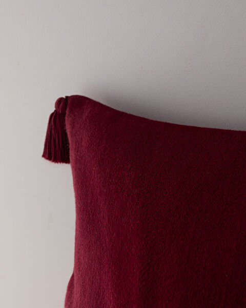Housse de Coussin Virlet 100% Coton - Rouge/Beige - 35x50 cm - 2