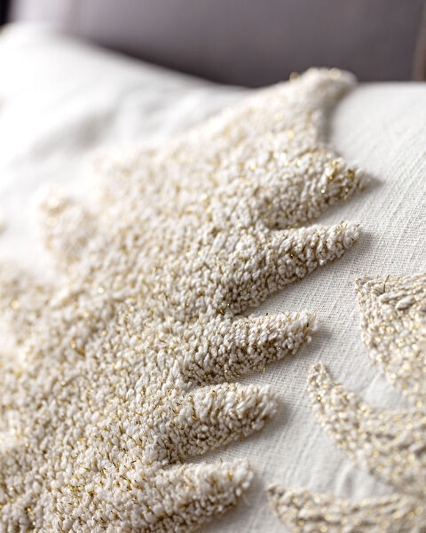 Housse de Coussin en Coton Etretat - Écru/Or - 40x60 cm - 2