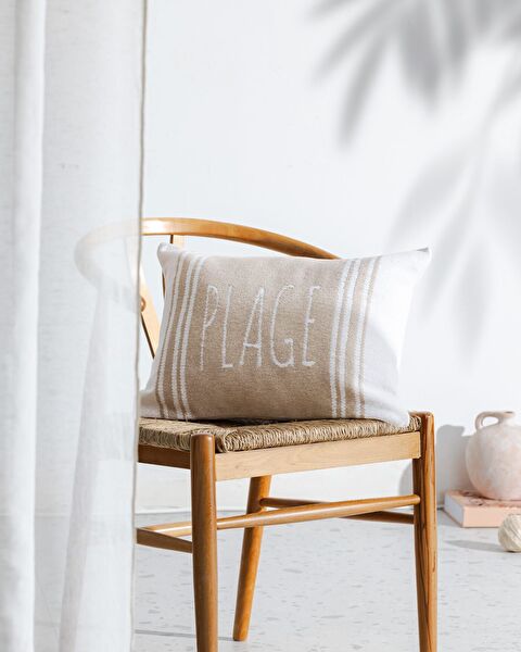 Plage Throw Pillow Cover - Beige - 33x50 cm - 0