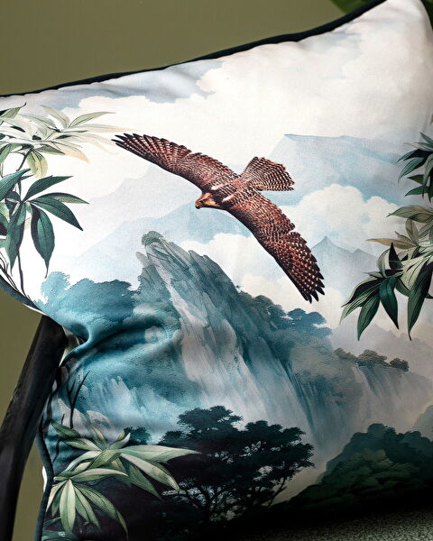 Aigle Throw Pillow Cover - Green - 43x43 cm - 1