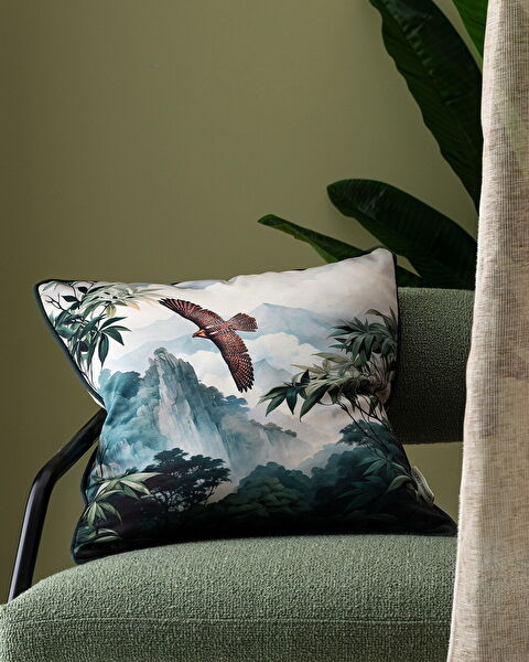 Aigle Throw Pillow Cover - Green - 43x43 cm - 0