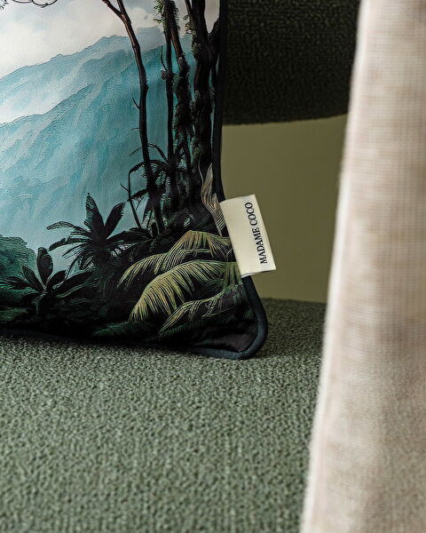 Papillon Throw Pillow Cover - Green - 43x43 cm - 2