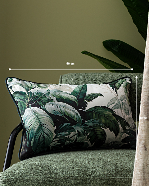 Feuilles Throw Pillow Cover - Green - 30x50 cm - 5