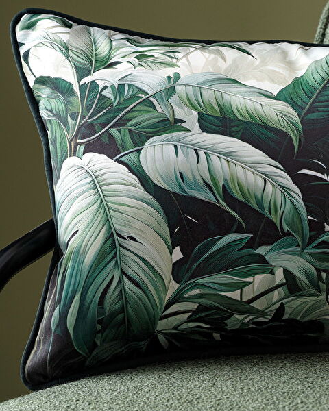 Feuilles Throw Pillow Cover - Green - 30x50 cm - 1