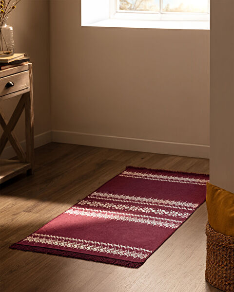 Delron Fringed Woven Rug - 0