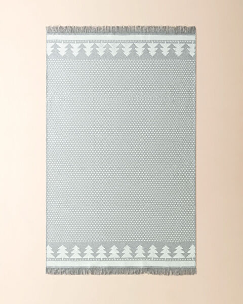 Brantes geweven vloerkleed met franjes - 0