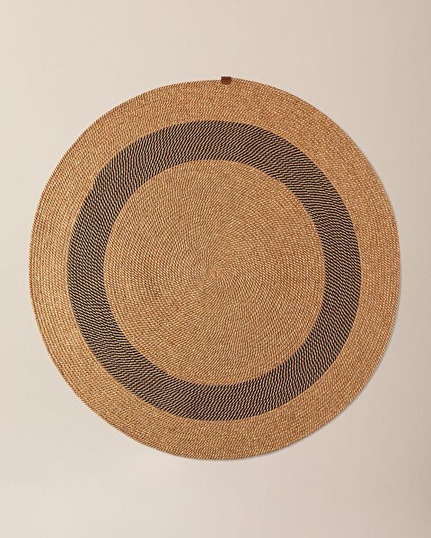Alsace Round Rug - Natural/Black - 120 cm - 5