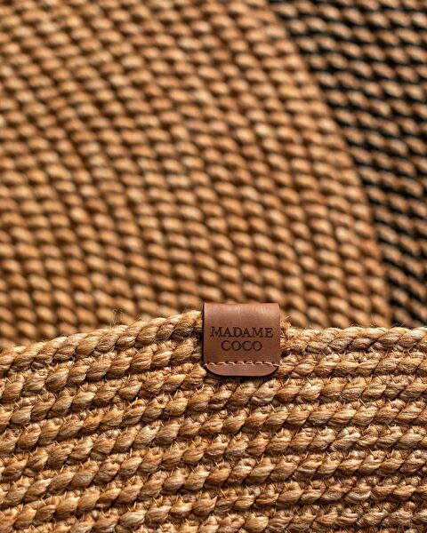 Alsace Round Rug - Natural/Black - 120 cm - 3