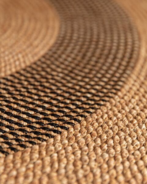 Alsace Oval Rug - Natural/Black - 90x150 cm - 1