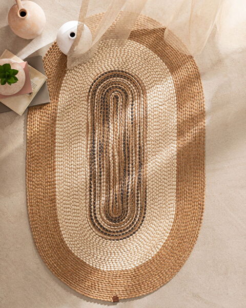 Janvry Oval Rug - Beige/Cream - 90x150 cm - 0
