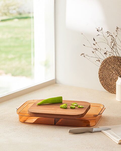Eolya Houten Snijplank met Kom - 0
