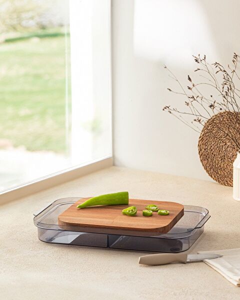 Eolya Houten Snijplank met Kom - 0