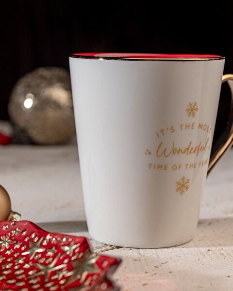 Espoir Dory Mug - White/Red - 330 ml - 2