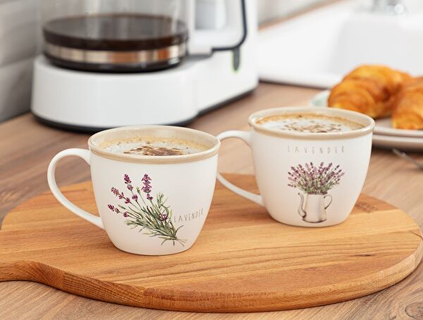 Lavender Pente 2-Piece Mug Set - 0