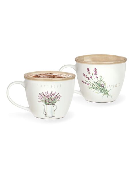 Lavender Pente 2-Piece Mug Set - 1