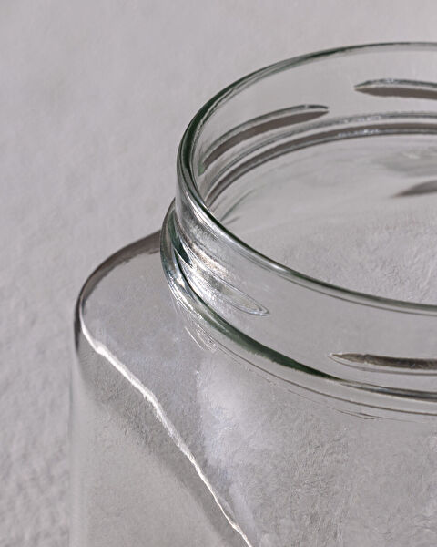 Rêve Bleu Fleur Kare Cam Kavanoz 1600ml - 3