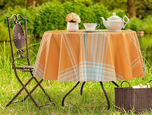 Farrant PVC Tafelkleed - Geel - 140 cm - 0