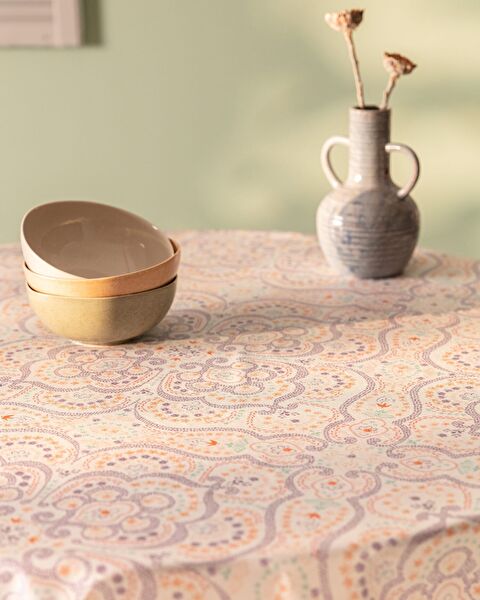 Ancre Pvc Masa Örtüsü - Mor - 140 cm - 2