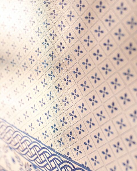 Agnes Pvc Masa Örtüsü - Beyaz/Mavi - 140x140 cm - 3