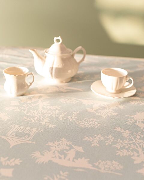 Bukuria Pvc Masa Örtüsü - Açık Mavi - 140x140 cm - 1