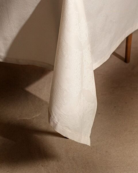 Lavinia Masa Örtüsü - Ekru - 160x300 cm - 1