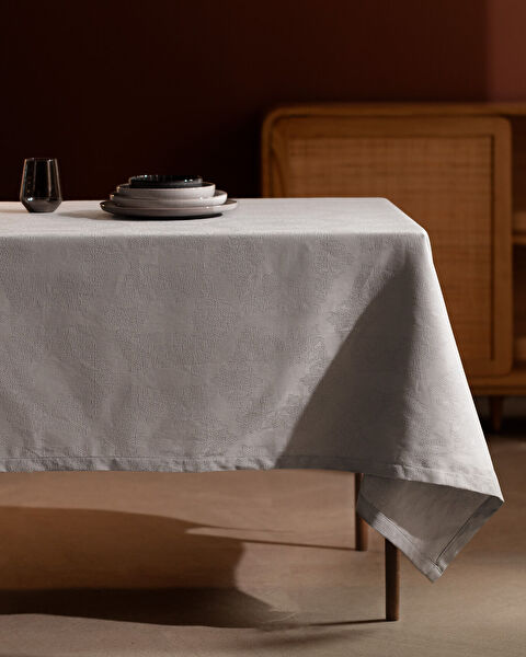 Lavinia Masa Örtüsü - Gri - 160x300 cm - 0