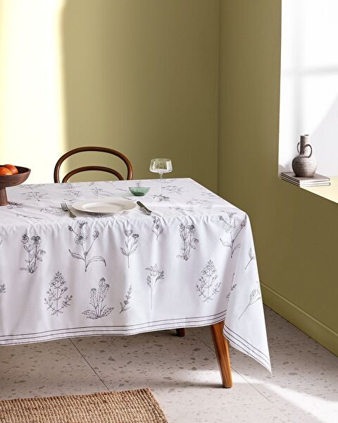 Nappe Sarthe - Blanc/Anthracite - 160x200 cm - 0