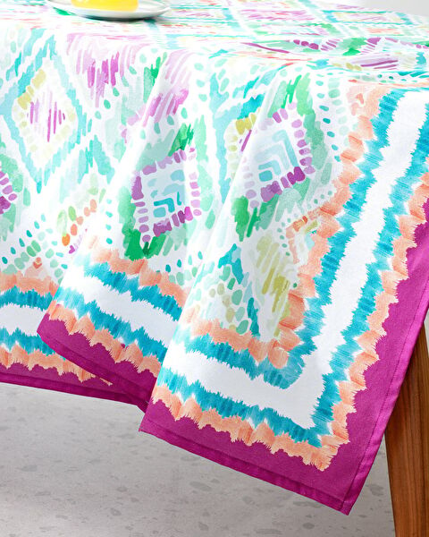 Nappe Nivelle - 150x150 cm - Violet/Bleu - 1