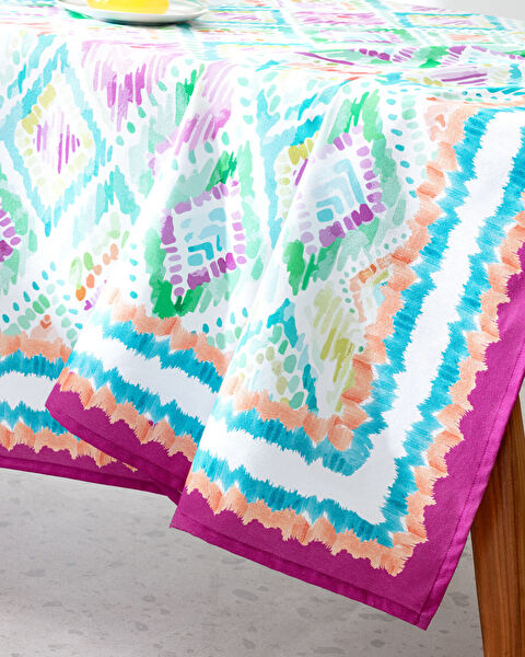 Nivelle Tafelkleed - 150x200 cm - Paars/Blauw - 1