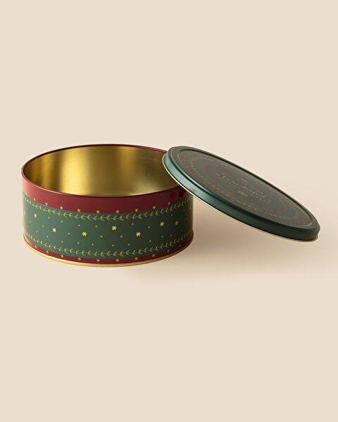 Linda Round Metal Box - Medium Size - Green - 1