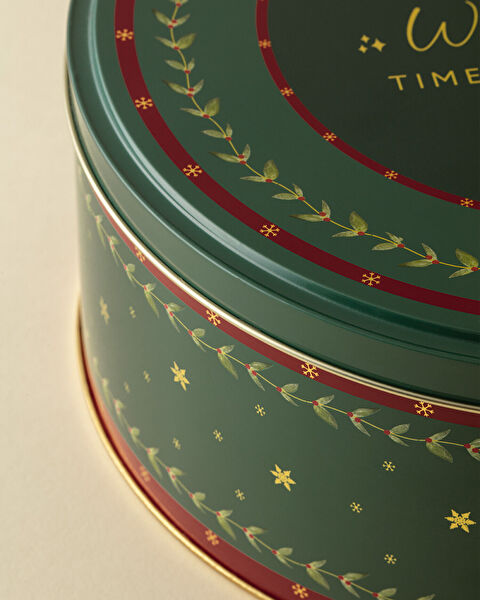 Linda Round Metal Box - Medium Size - Green - 2