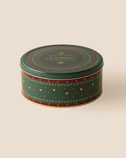 Linda Round Metal Box - Medium Size - Green - 0