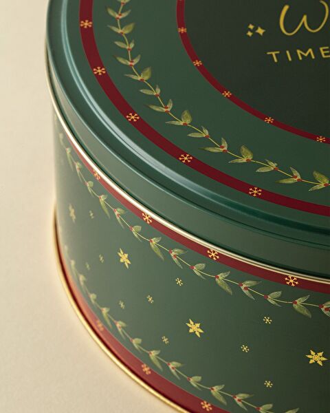 Linda Round Metal Box - Large Size - Green - 5