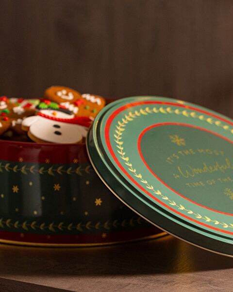 Linda Round Metal Box - Large Size - Green - 2