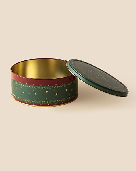 Linda Round Metal Box - Large Size - Green - 4