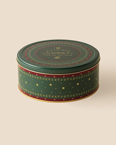 Linda Round Metal Box - Large Size - Green - 3