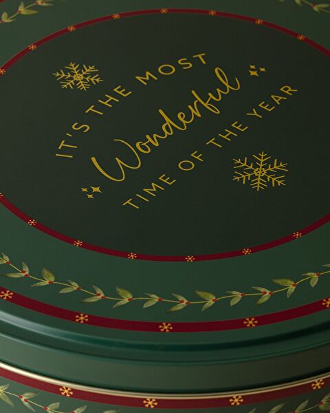 Linda Round Metal Box - Large Size - Green - 7