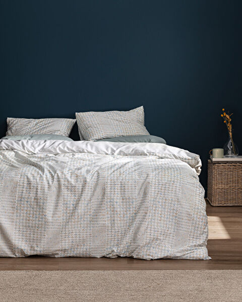 مجموعة غطاء لحاف  ذات حجم مزدوج - رانفورس منقوش - 0