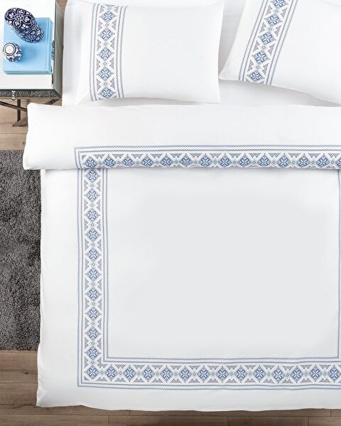 Aire tweepersoonsdekbedovertrekset - blauw - 0