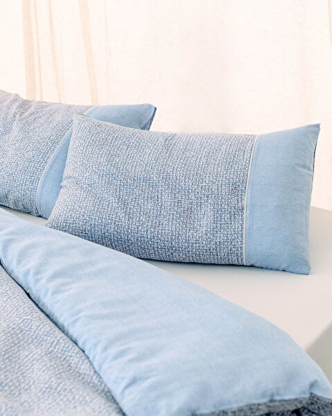 Orpen Çift Kişilik Madame Coco Crep Baskılı Nevresim Takımı - Mavi - 2