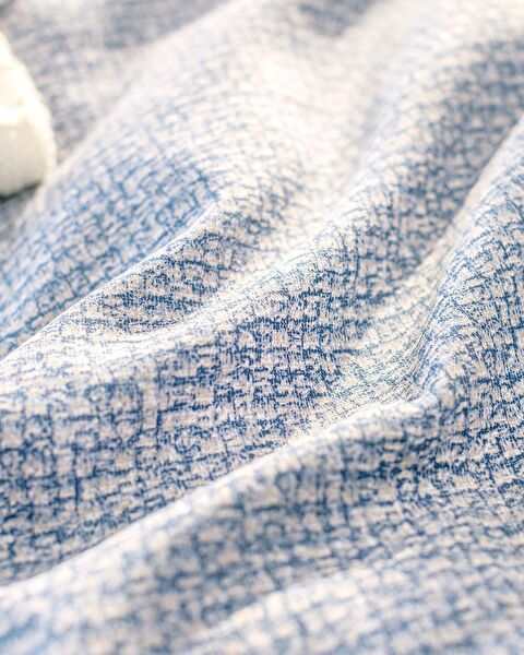 Orpen Çift Kişilik Madame Coco Crep Baskılı Nevresim Takımı - Mavi - 4