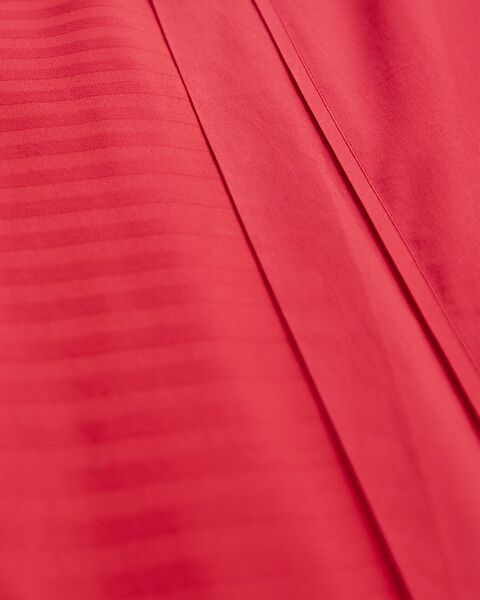 Adrien Double Striped Covered Duvet Cover Set - Red - 4