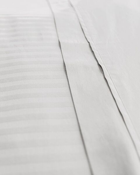 Adrien Double Striped Covered Duvet Cover Set - Gray - 4