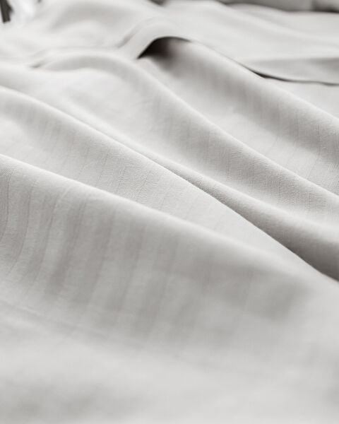 Adrien Double Striped Covered Duvet Cover Set - Gray - 5