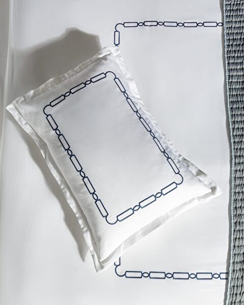 Lis Double Embroidered Duvet Cover Set - Satin - Yacht Collection - 4