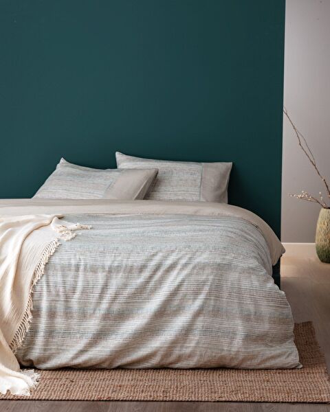 Burnel Double Coco Crepe Printed Duvet Cover Set - 0