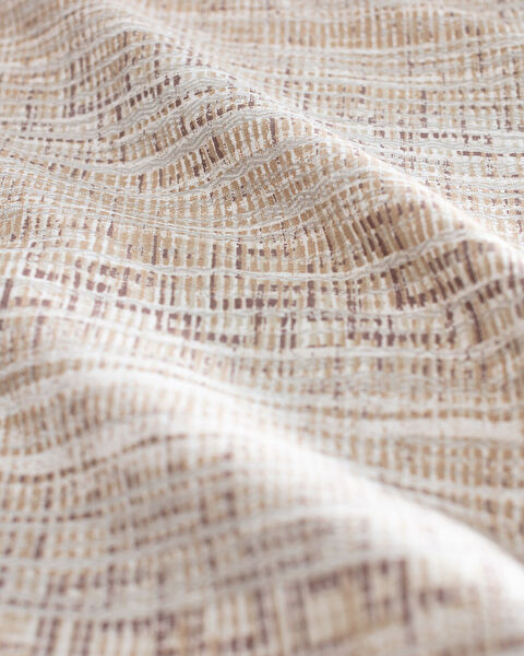 Ensemble de housse de couette imprimée en crêpe Madame Coco Burnel double 100 % coton - Beige - 4