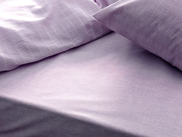 Odette Double Ranforce Printed Duvet Cover Set - Purple - 5
