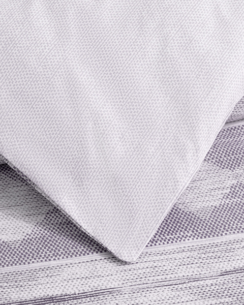 Dash Çift Kişilik %100 Pamuk Ranforce Baskılı Nevresim Takımı - Mürdüm - 3