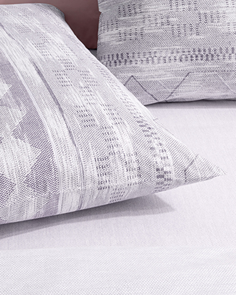 Dash Çift Kişilik %100 Pamuk Ranforce Baskılı Nevresim Takımı - Mürdüm - 2